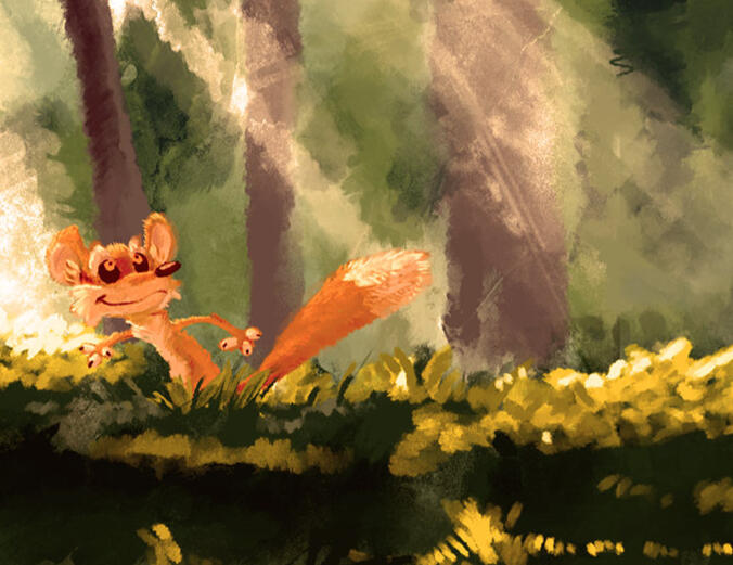 Dhole in forest