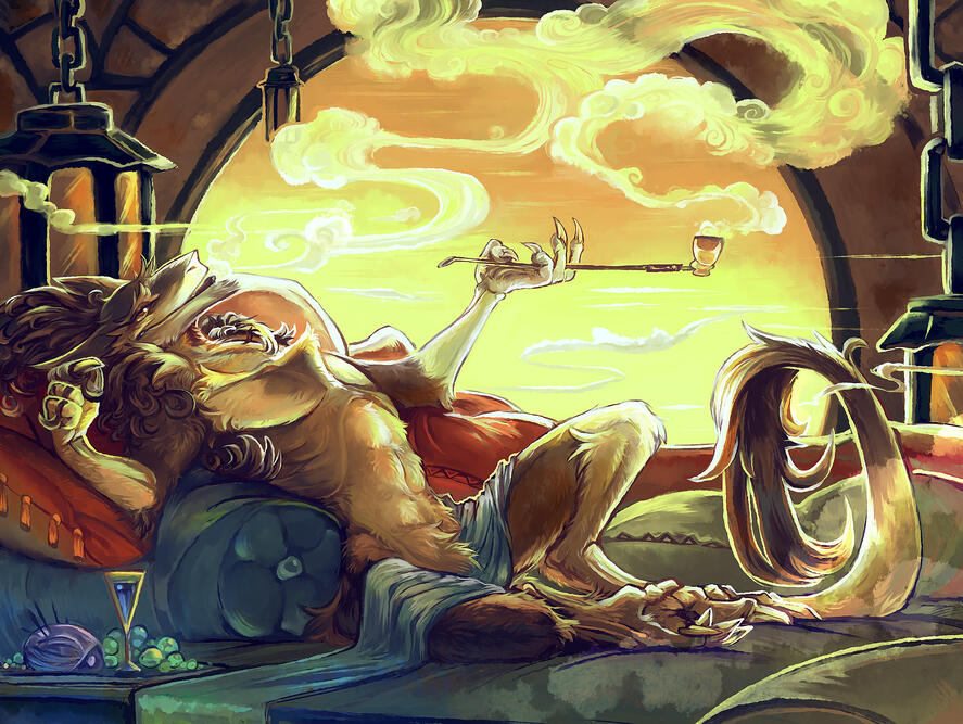 Commission: Lysander Lounging [2021]